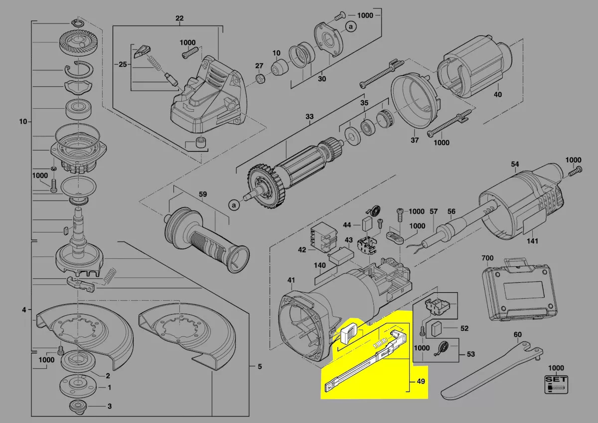 curseur + tringle interrupteur réf. 4931428731 AEG
